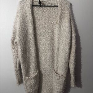 Forever 21 Cream Oversized Cardigan Sweater